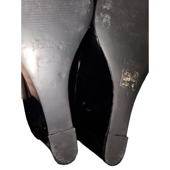 J.Crew Factory Sylvia Faux Patent Leather Wedges Heels # 95993 Womens Sz 9   sb3 - Picture 9 of 11
